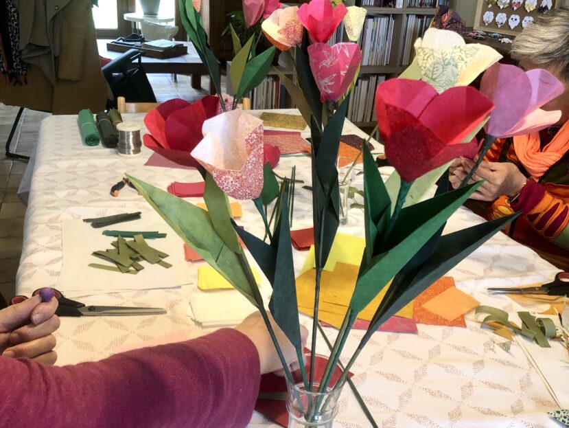 atelier bouquet de tulipes