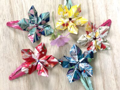 Barrette en origami +
