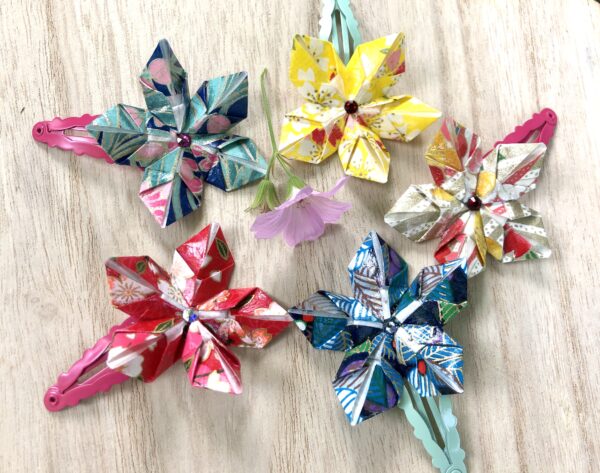 Barrette en origami +