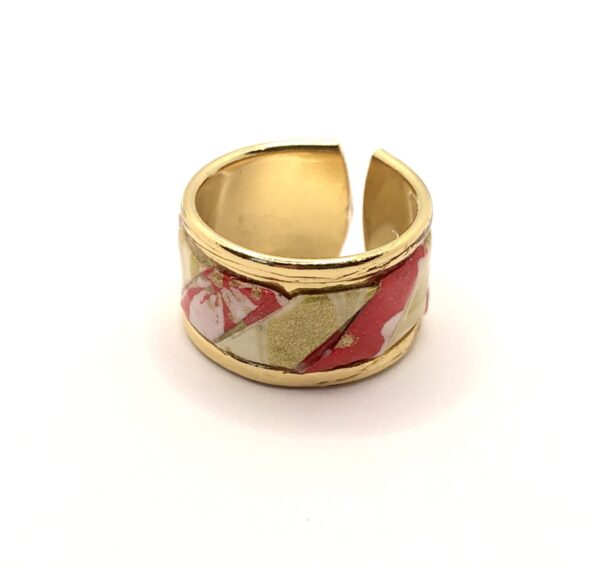 Bague origami rouge