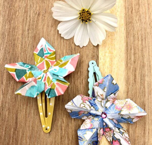 Barrettes en origami