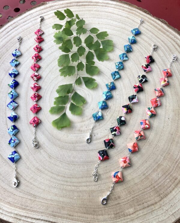 bracelets en origami automnal