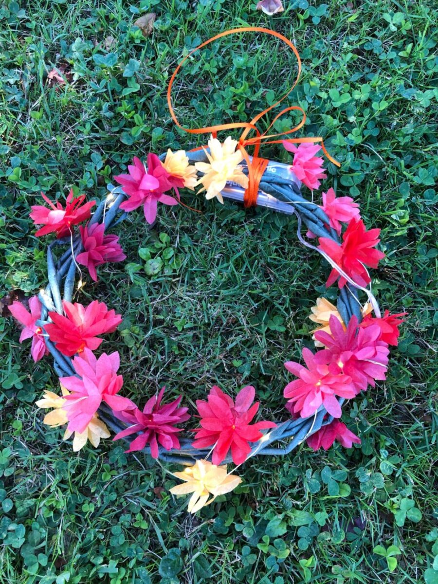 couronne fleurie