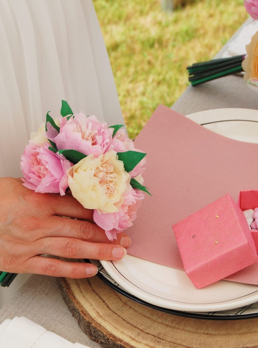 bouquet de pivoines mariage chic