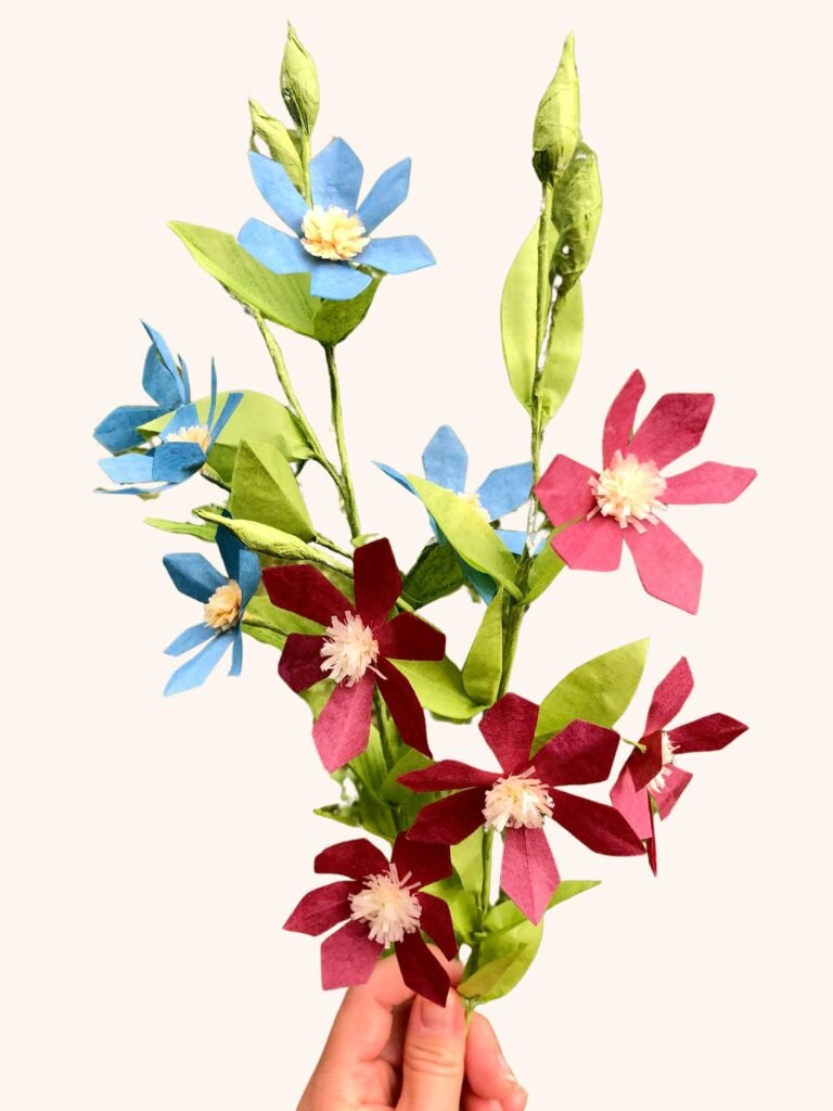 Clématites de papier de soie