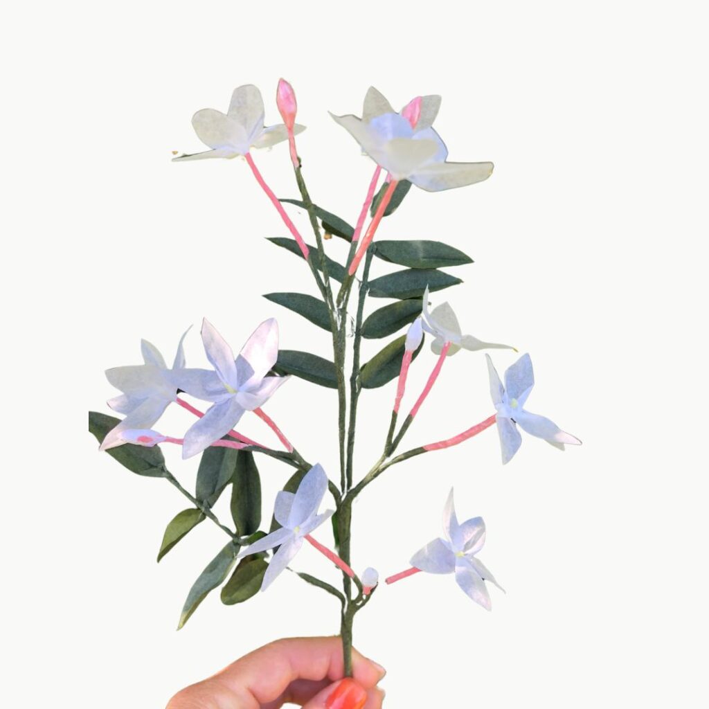 fleur de jasmin en papier de soie
