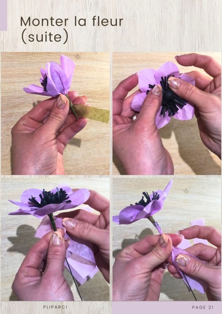 Bouquet de fleurs en papier de soie - Activités manuelles Printemps