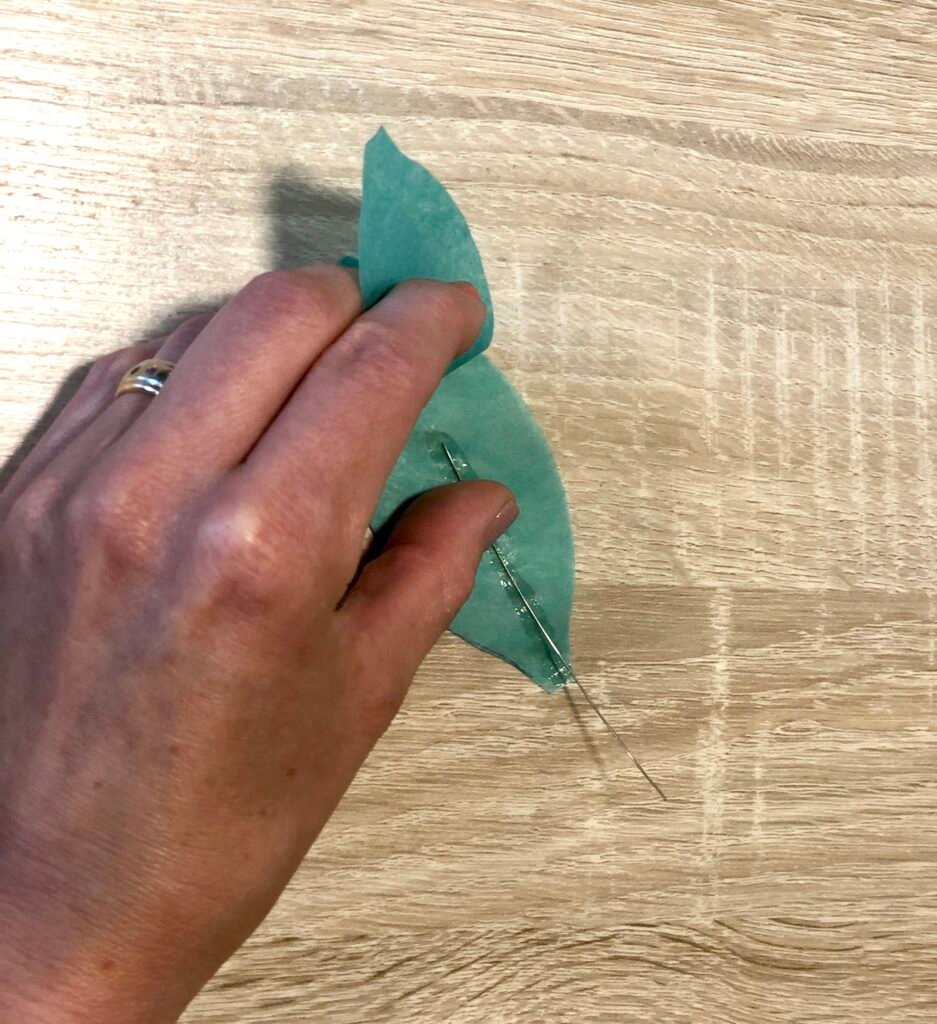 montage feuille de papier de soie